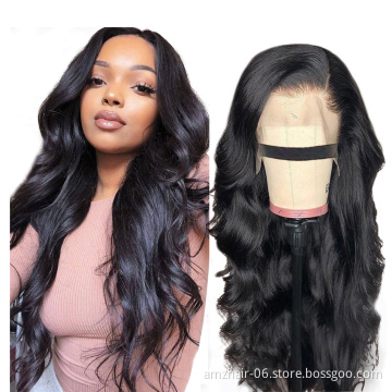 Transparent Glueless Lace Frontal Wig For Black Women Body Wave Raw Indian Virgin Human Hair Wholesale Full Hd Lace Front Wigs